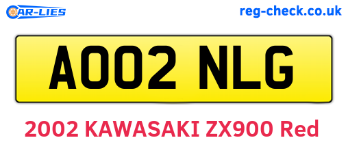 AO02NLG are the vehicle registration plates.