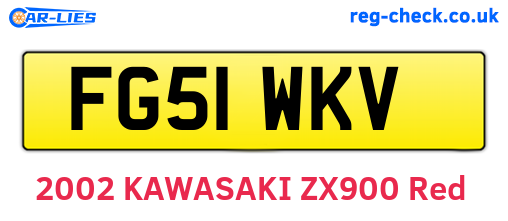 FG51WKV are the vehicle registration plates.