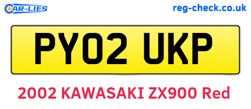 PY02UKP are the vehicle registration plates.