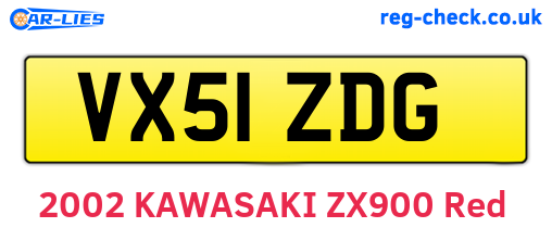 VX51ZDG are the vehicle registration plates.