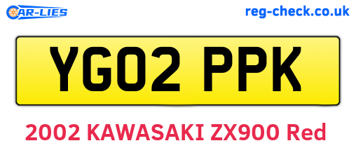 YG02PPK are the vehicle registration plates.