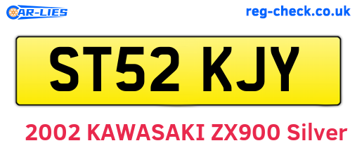ST52KJY are the vehicle registration plates.
