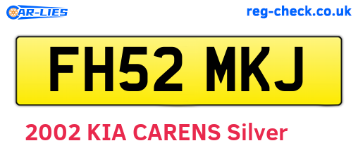 FH52MKJ are the vehicle registration plates.