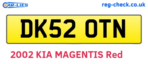 DK52OTN are the vehicle registration plates.