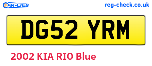 DG52YRM are the vehicle registration plates.