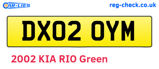 DX02OYM are the vehicle registration plates.
