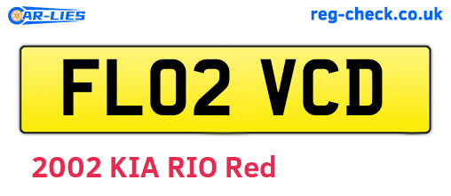 FL02VCD are the vehicle registration plates.