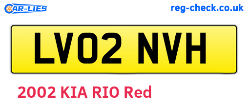 LV02NVH are the vehicle registration plates.