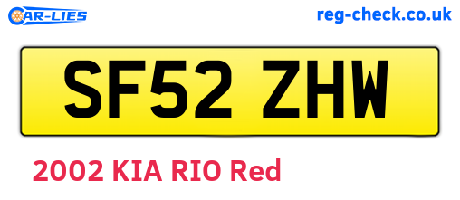 SF52ZHW are the vehicle registration plates.