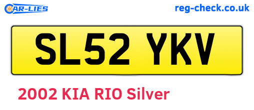 SL52YKV are the vehicle registration plates.