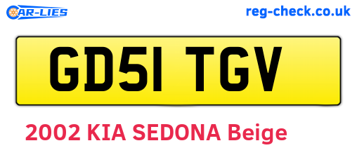 GD51TGV are the vehicle registration plates.