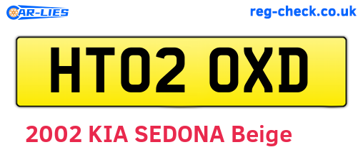HT02OXD are the vehicle registration plates.