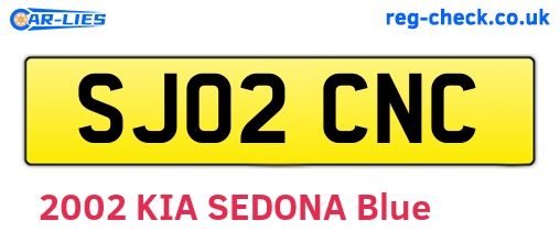SJ02CNC are the vehicle registration plates.