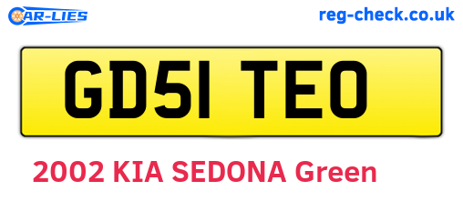 GD51TEO are the vehicle registration plates.