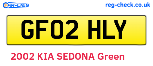 GF02HLY are the vehicle registration plates.