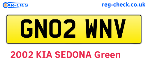 GN02WNV are the vehicle registration plates.