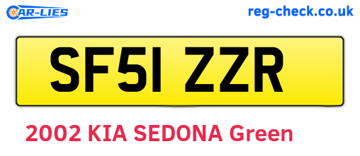SF51ZZR are the vehicle registration plates.