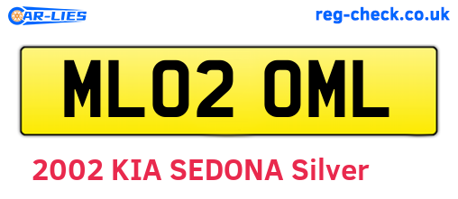 ML02OML are the vehicle registration plates.