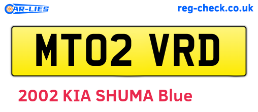 MT02VRD are the vehicle registration plates.