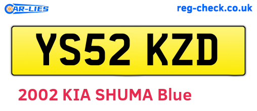 YS52KZD are the vehicle registration plates.