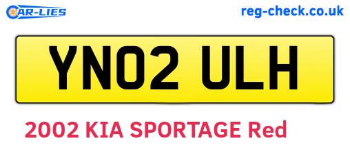 YN02ULH are the vehicle registration plates.