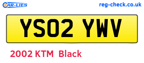 YS02YWV are the vehicle registration plates.
