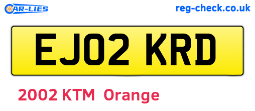 EJ02KRD are the vehicle registration plates.