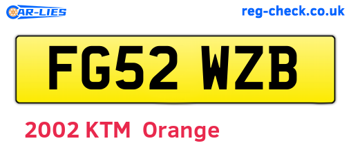 FG52WZB are the vehicle registration plates.