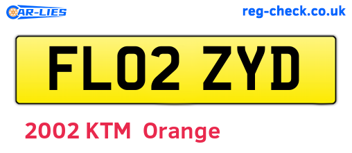 FL02ZYD are the vehicle registration plates.