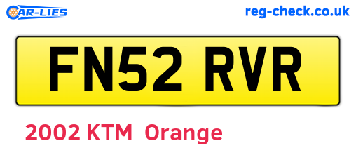 FN52RVR are the vehicle registration plates.