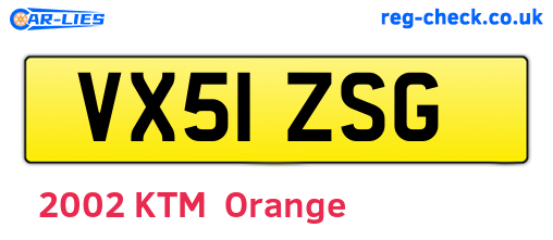 VX51ZSG are the vehicle registration plates.