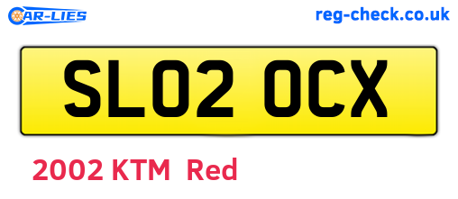 SL02OCX are the vehicle registration plates.