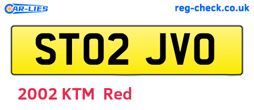 ST02JVO are the vehicle registration plates.