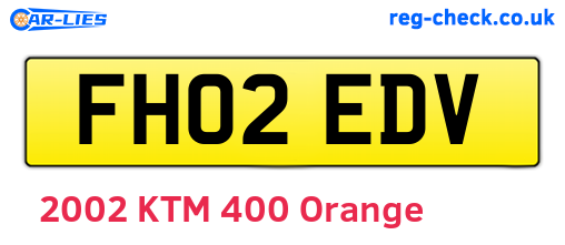 FH02EDV are the vehicle registration plates.