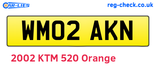 WM02AKN are the vehicle registration plates.