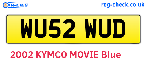 WU52WUD are the vehicle registration plates.