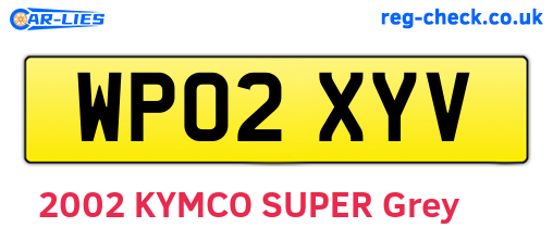WP02XYV are the vehicle registration plates.