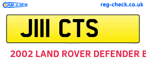 J111CTS are the vehicle registration plates.