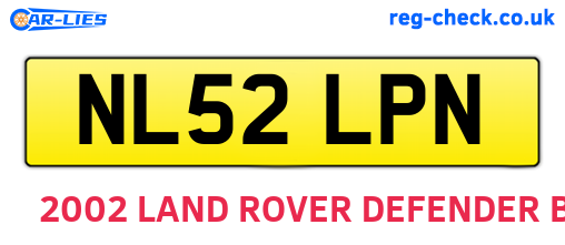 NL52LPN are the vehicle registration plates.