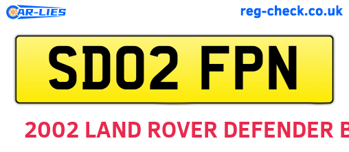 SD02FPN are the vehicle registration plates.
