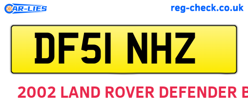 DF51NHZ are the vehicle registration plates.