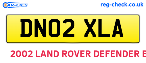 DN02XLA are the vehicle registration plates.
