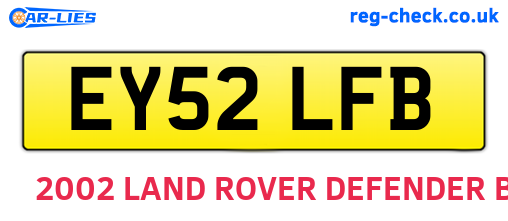 EY52LFB are the vehicle registration plates.