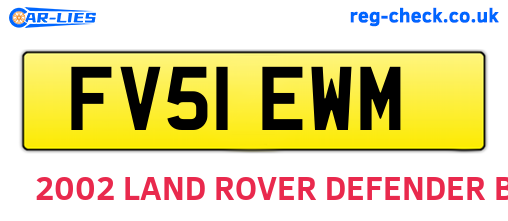 FV51EWM are the vehicle registration plates.