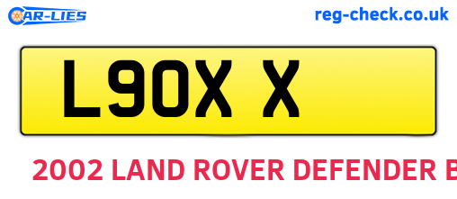 L9OXX are the vehicle registration plates.