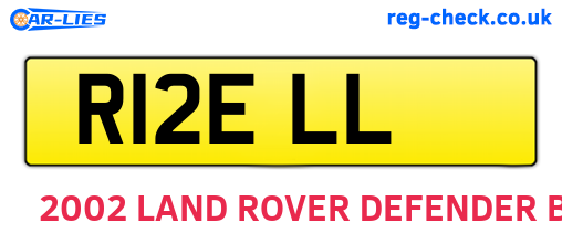 R12ELL are the vehicle registration plates.