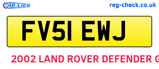 FV51EWJ are the vehicle registration plates.