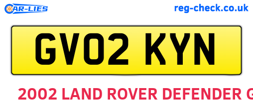 GV02KYN are the vehicle registration plates.