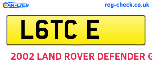 L6TCE are the vehicle registration plates.