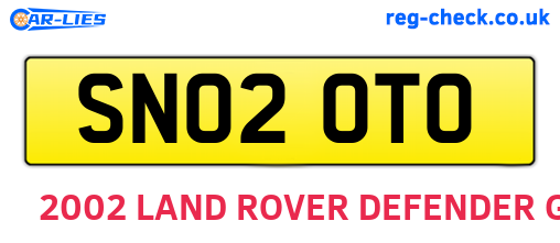 SN02OTO are the vehicle registration plates.